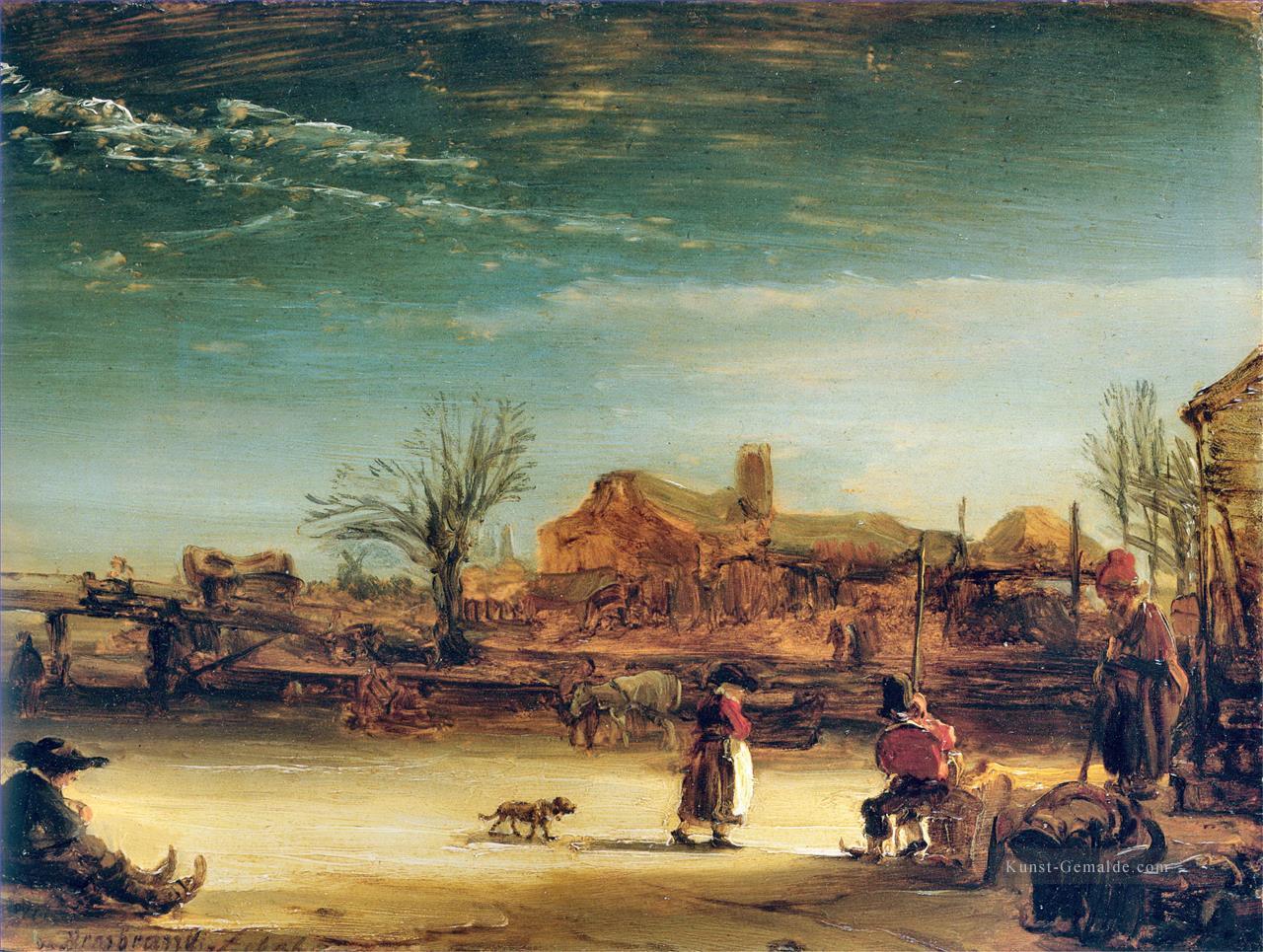 Winterlandschaft Rembrandt Ölgemälde